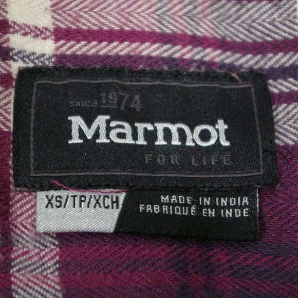 Plaid Button-Up Hoodie - Purple and Gray - Picture 9 of 9